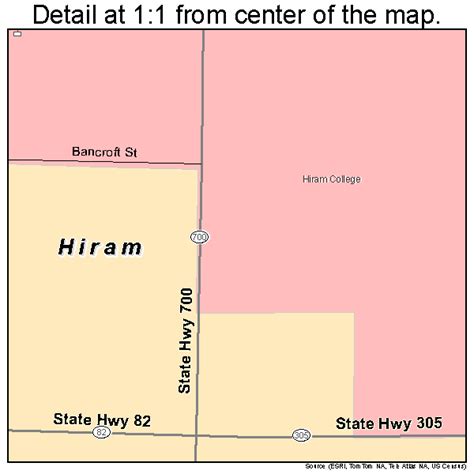 Hiram Ohio Street Map 3935658