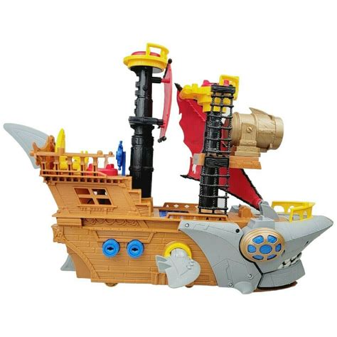 Fisher Price Imaginext Shark Bite Pirate Ship Playset Mattel 2015