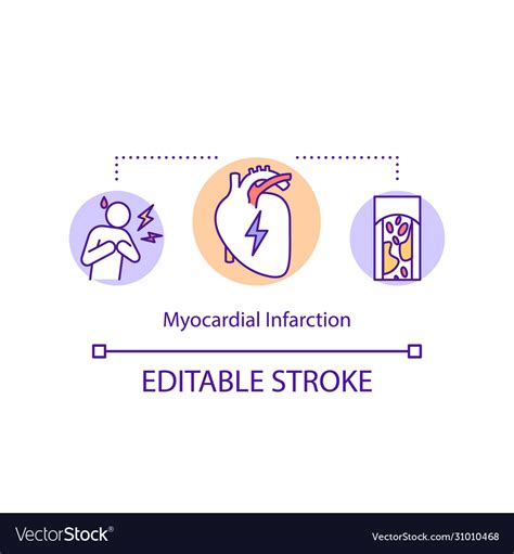 Myocardial Infarction Concept Icon Royalty Free Vector Image