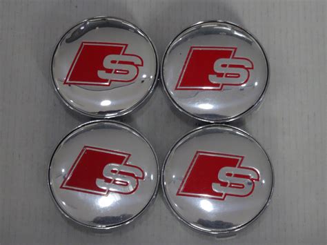 4x Dekielki Dekle Emblematy Na Felgi AUDI Sline S Line 60 Mm