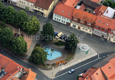 Luftbild Heilbad Heiligenstadt Brunnen Und Denkmal In Der Lindenallee