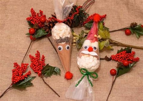 Santa And Reindeer Hot Chocolate Cone Recipe Recipe Reindeer Hot Chocolate Santa And