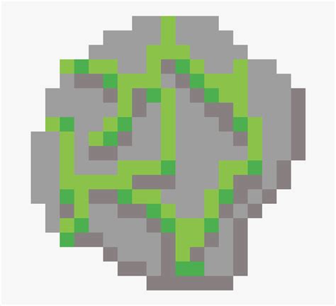 Transparent Mossy Rock Png - Minecraft Experience Orb Png, Png Download - kindpng