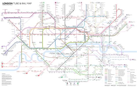 Tube And Rail Map - Map Of The United States