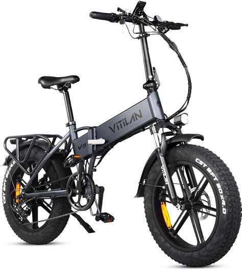 VITILAN V3 Electric Bike For Adults Folding Fat Tire Ebike 750w 20inch