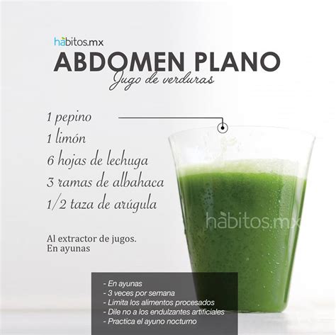 Jugo De Verduras Abdomen Plano Hábitos Health Coaching