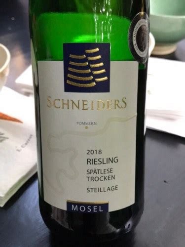 Schneiders DE Steillage Riesling Spätlese Trocken Vivino US