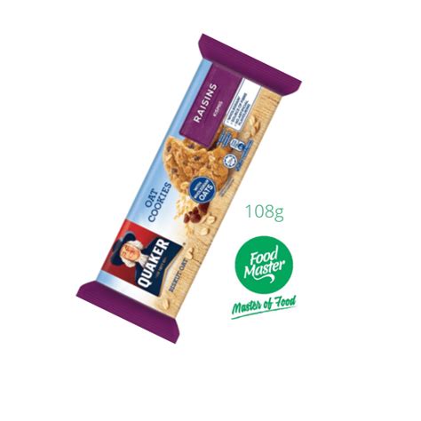 Quaker Oat Cookies ~ Raisins 108g Free Premium Packing Lazada