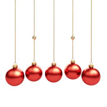 Christmas Tree Balls Clipart Hd PNG Red Numbers In The Style Of