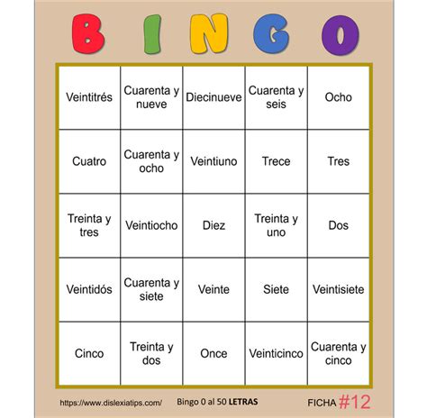 Cartones De Bingo En Pdf Para Imprimir Bingo De Numeros Tablas De