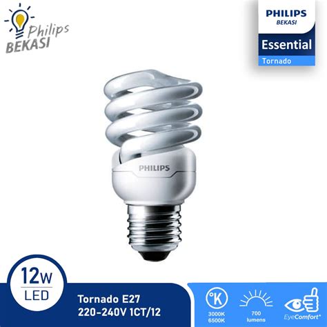 Jual Lampu Philips TORNADO 12W CDL E27 220 240V 1CT 12 Putih Shopee