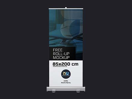 Free Rollup X Standee Banner Mockup PSD