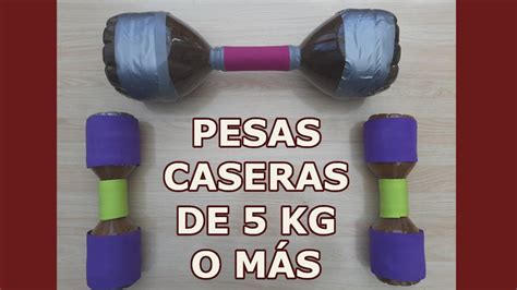 PESAS caseras con botellas y bidones de plástico 5 kg o más YouTube