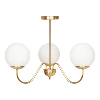 Luz Desing Ara A Plafon Joha Elyn Luces Dorado Globo Opal Apto E