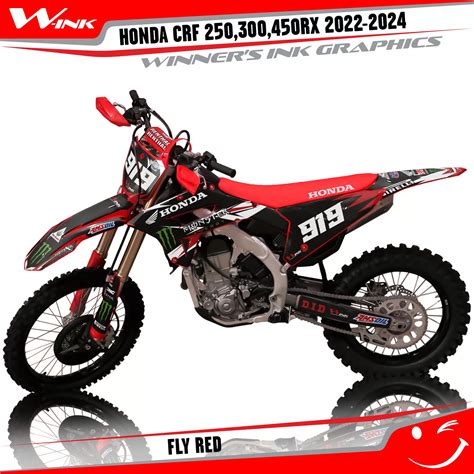 Graphics kit Honda CRF 250,300,450 RX 2021-2024 Fly Black