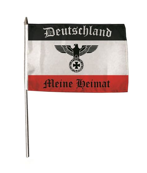 Stockflagge Fahne Flagge Reichsadler Deutschland Meine Heimat X