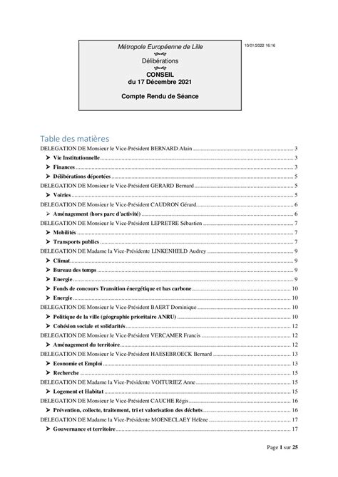 Calam O Compte Rendu Conseil Resume