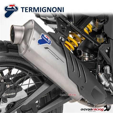 Termignoni Exhaust Slip On In Titanium Racing For Ducati Desertx