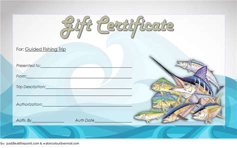 Fishing Gift Certificate Template