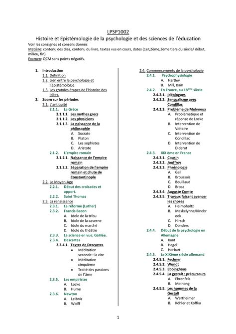 Synthèse épistémologie Warning TT undefined function 32 LPSP