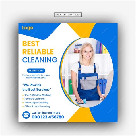 Premium Psd Cleaning Service Social Media Post Template