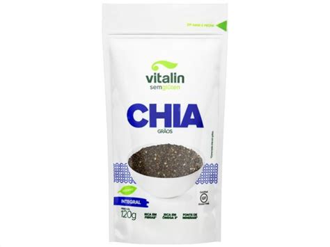 Chia Grãos Premium Vitalin 120g Mercadodatia