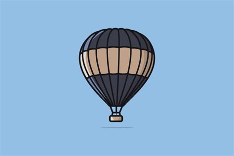 Hot Air Balloon Vector Illustration Air Transportation Icon