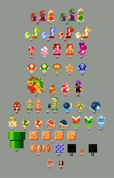 8 Bit Mario Sprites By Zedic0n On Deviantart