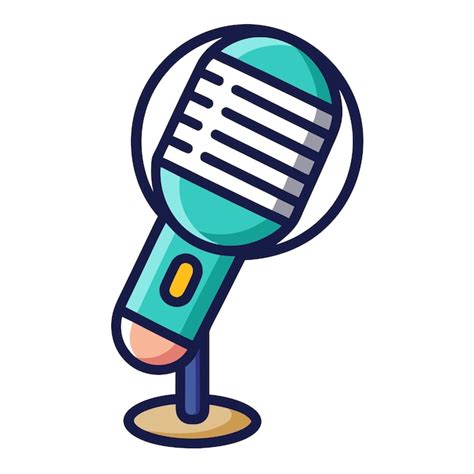 Microphone Clip Art And Vector Design With A White Background Premium