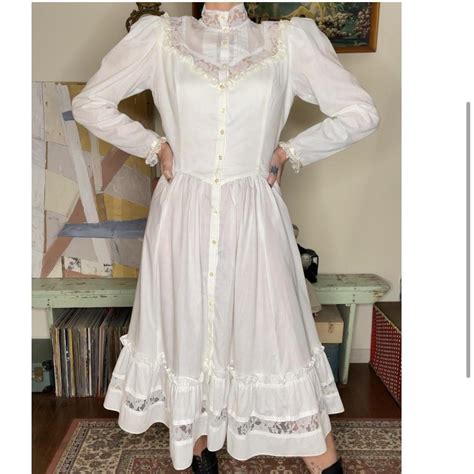 The Most Stunning Rare GUNNE SAX White Prairie Midi Depop