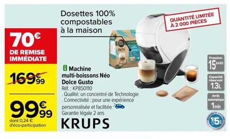 Promo Machine Multi Boissons N O Dolce Gusto Krups Chez Carrefour