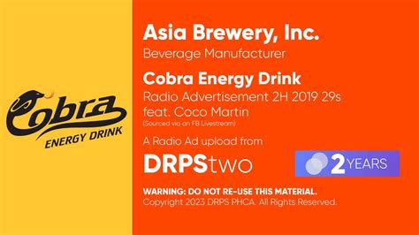 Cobra Energy Drink Radio Ad H S With Coco Martin Youtube