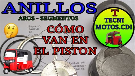 Cómo COLOCAR los ANILLOS Aros o Segmentos en el Pistón YouTube