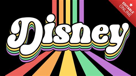 Disney Retro Music Font Text Effect Generator