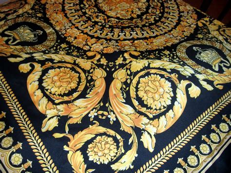 Versace Baroque Print Satin Fabric 2 Meters Long Almost 1 And Etsy