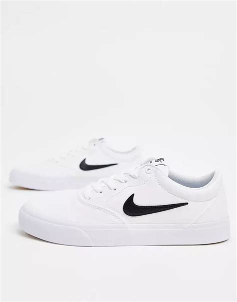 Nike Sb Charge Canvas Trainers In White Asos Nike Sb Charge Nike Sb Nike