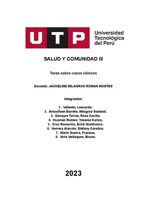 Salud Y Comunidad Iii Tarea S Salud Y Comunidad Iii Tarea Sobre