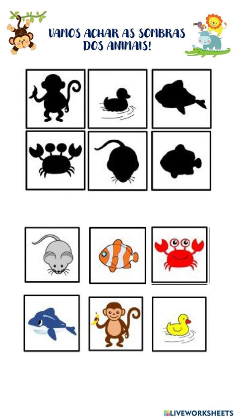 Animais Online Worksheet For Educa O Especial Educa O Infantil You