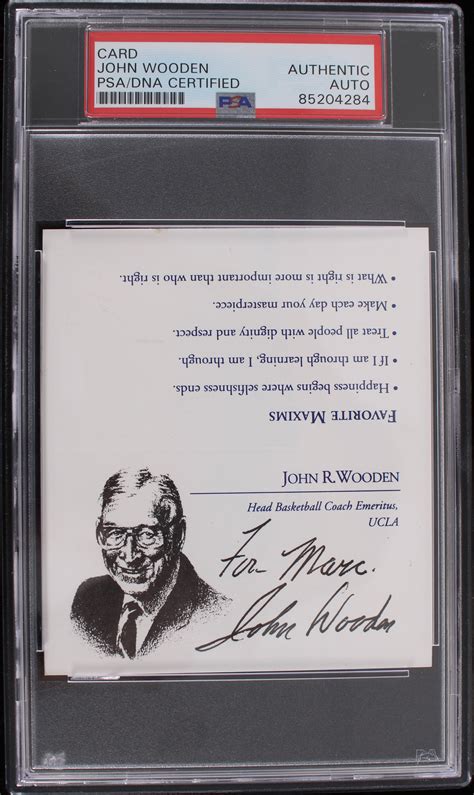 Lot Detail - 1948-75 John Wooden (d.2010) UCLA Head Coach Signed