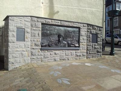 A view of the Tom Pryce Memorial in Clwyd Street, Ruthin, Denbighshire