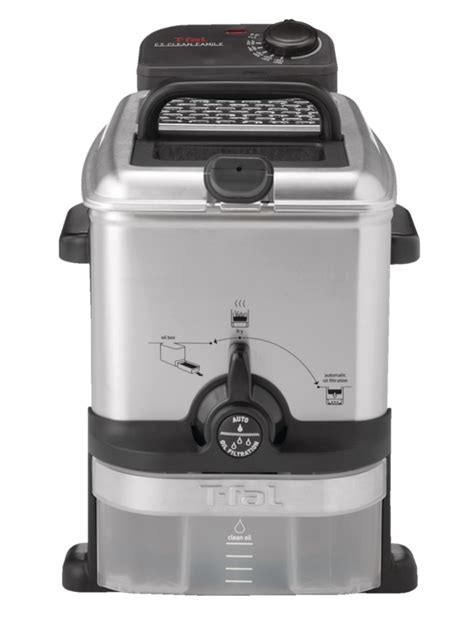 T Fal Ez Clean Pro Compact Deep Fryer W Oil Filter Stainless Steel