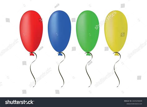 Balloon Cartoon Style Set Balloons Birthday Stock Vector Royalty Free 2225256649 Shutterstock