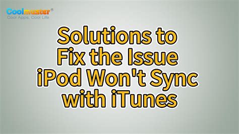 How To Fix The Issue IPod Won T Sync With ITunes In Every Possible Way