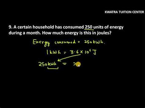 A Certain Household Has Consumed Units Of Energy During A Month