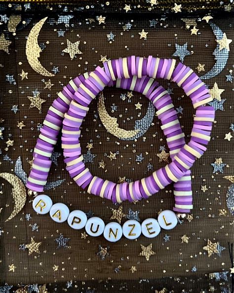 Disneys Tangled Princess Rapunzel Inspired Beaded Bracelet Etsy