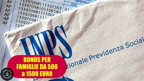 Bonus Famiglie Da A Euro Arriva L Ufficialita Dell Inps