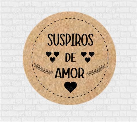 Tag Redondo Suspiros De Amor Kraft Elo Produtos Especiais