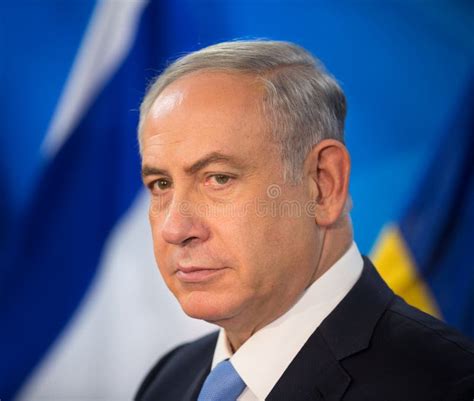 Primo Ministro Israeliano Benjamin Netanyahu Immagine Stock Editoriale