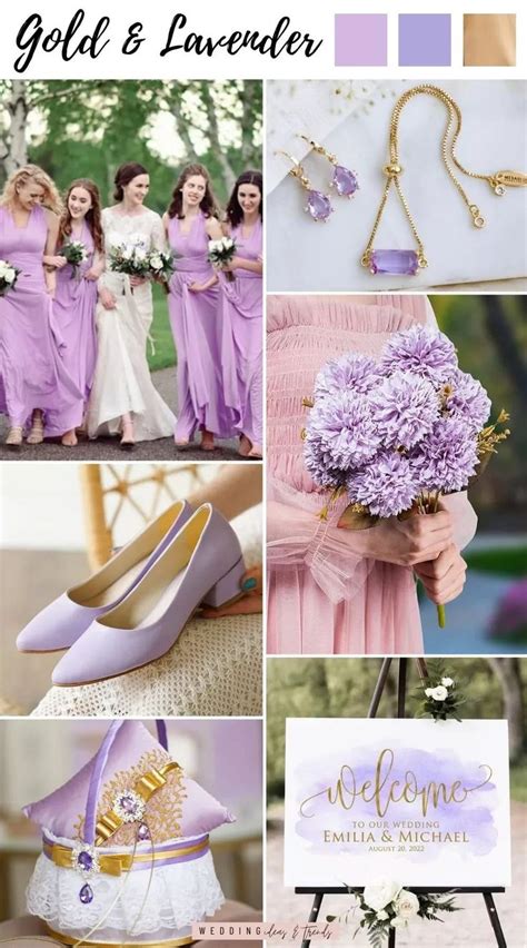 Lavender Wedding Color Schemes That Are Excellent For Spring Gold