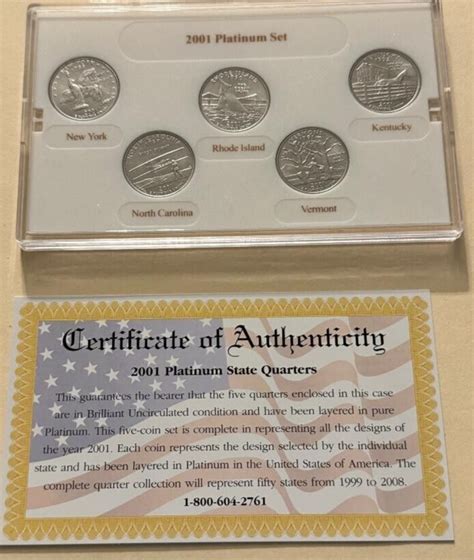 P Platinum Edition State Quarter Collection Brilliant Uncirculated